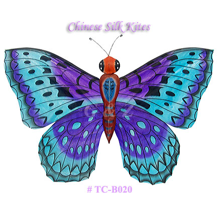 TC-B020 Blue-Purple Silk Butterfly Kites (Small)