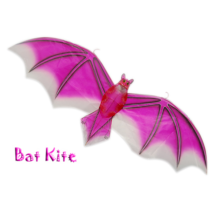 Small Silk Bat Kite - Pink - Chinese Kites