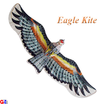 3D Small Silk Eagle Kite - Black