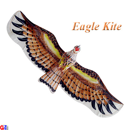 3D Small Silk Eagle Kite - Brown