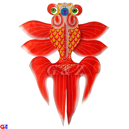 TC-L-Goldfish - Red - Large Flat Goldfish Kite(Silk)