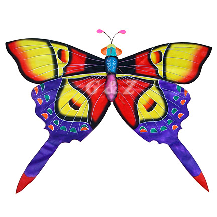 3D Silk Rain Forest Butterfly Kites-3 (Red/Purple)