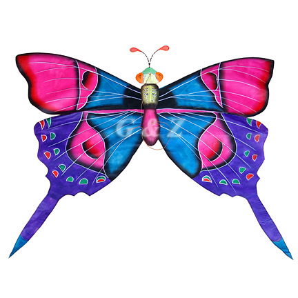 3D Silk Rain Forest Butterfly Kites-5 (Blue/Purple)