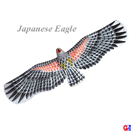 3D Silk Japanese Eagle Kite - Black