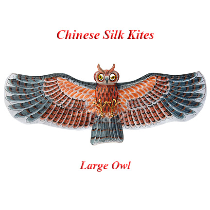 3D Extra Large Silk Owl Kites