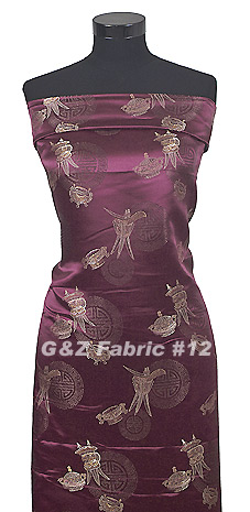 Fabric12 - Maroon - Ancient Wine Cup - Oriental Brocade Fabric